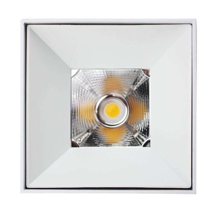 CE,RoHS,SAA,TUV Approval COB Chips Square Surface Mounted LED Downlight