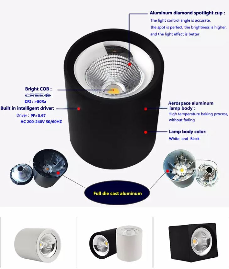 SMD led Chips Round Surface Mounted LED Downlight