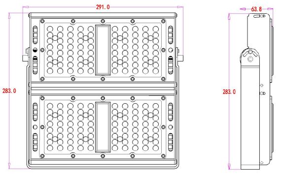 120W dimension