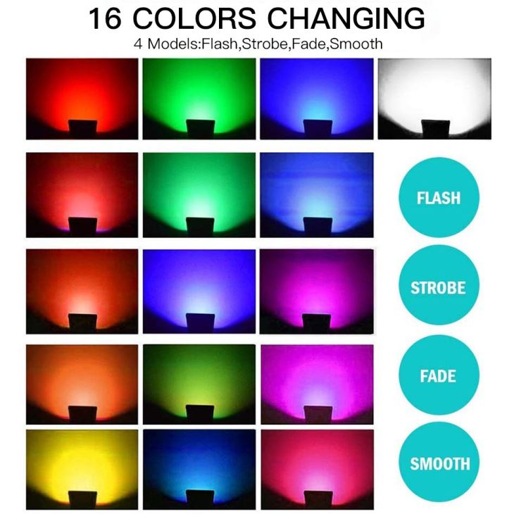 RGB floodlight outdoor color change