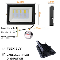 SMD 10W to 200W LED Flood Light with Black Housing for Outdoor Light